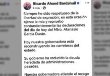 AHUED REPRUEBA AL MAESTRO!