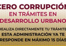 CERO CORRUPCIÓN EN DESARROLLO URBANO!
