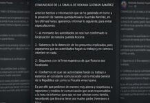 ROXANA NO HA SIDO LOCALIZADA