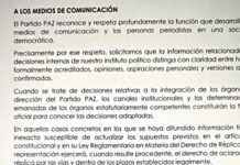 PAZ ACLARA “CARGOS ANTICIPADOS”